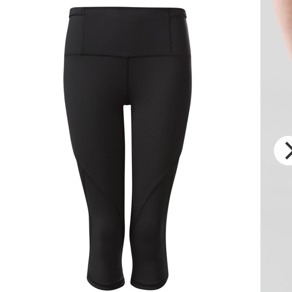 Lululemon Run with The Sun Crop Black 4 Mesh 19" - Picture 4 of 16